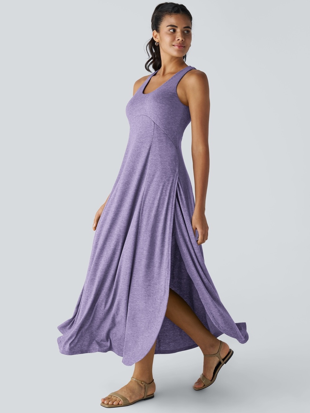 Halara U Neck Flowy Maxi Casual Tank Dress size Large